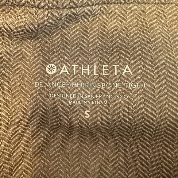 Athleta Leggings Women’s Sz S Grey Delancey Herringbone Stretch Pants - Picture 6 of 9